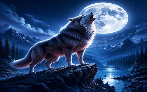 Lunar Wolf — ilustrație de joc