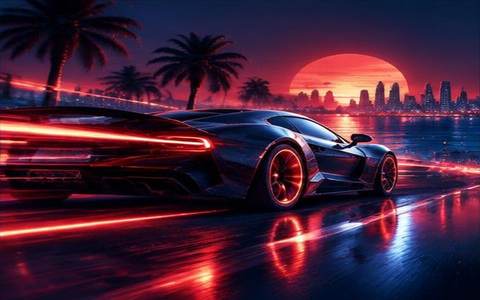 Neon Velocity — ilustrație de joc