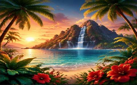 Tropic Falls — ilustrație de joc